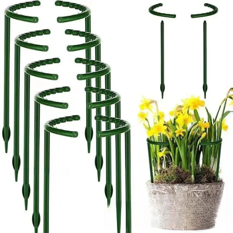 Bonsai Garden Tools - Penyangga Tanaman, Tiang Taman Setengah Lingkaran,