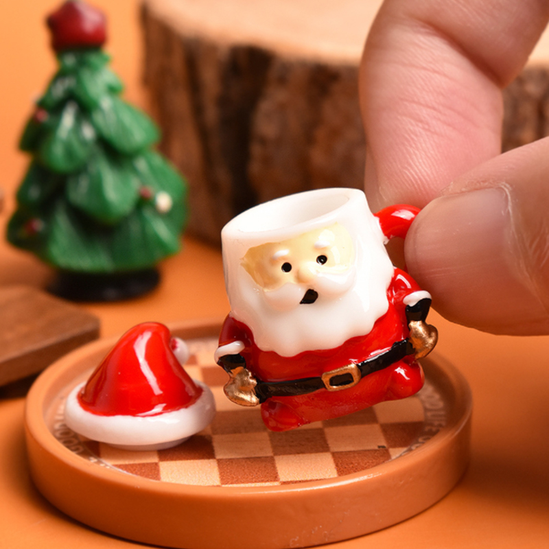 Bonsai Garden Ornaments - Ornamen Cangkir Teh Mini Santa -