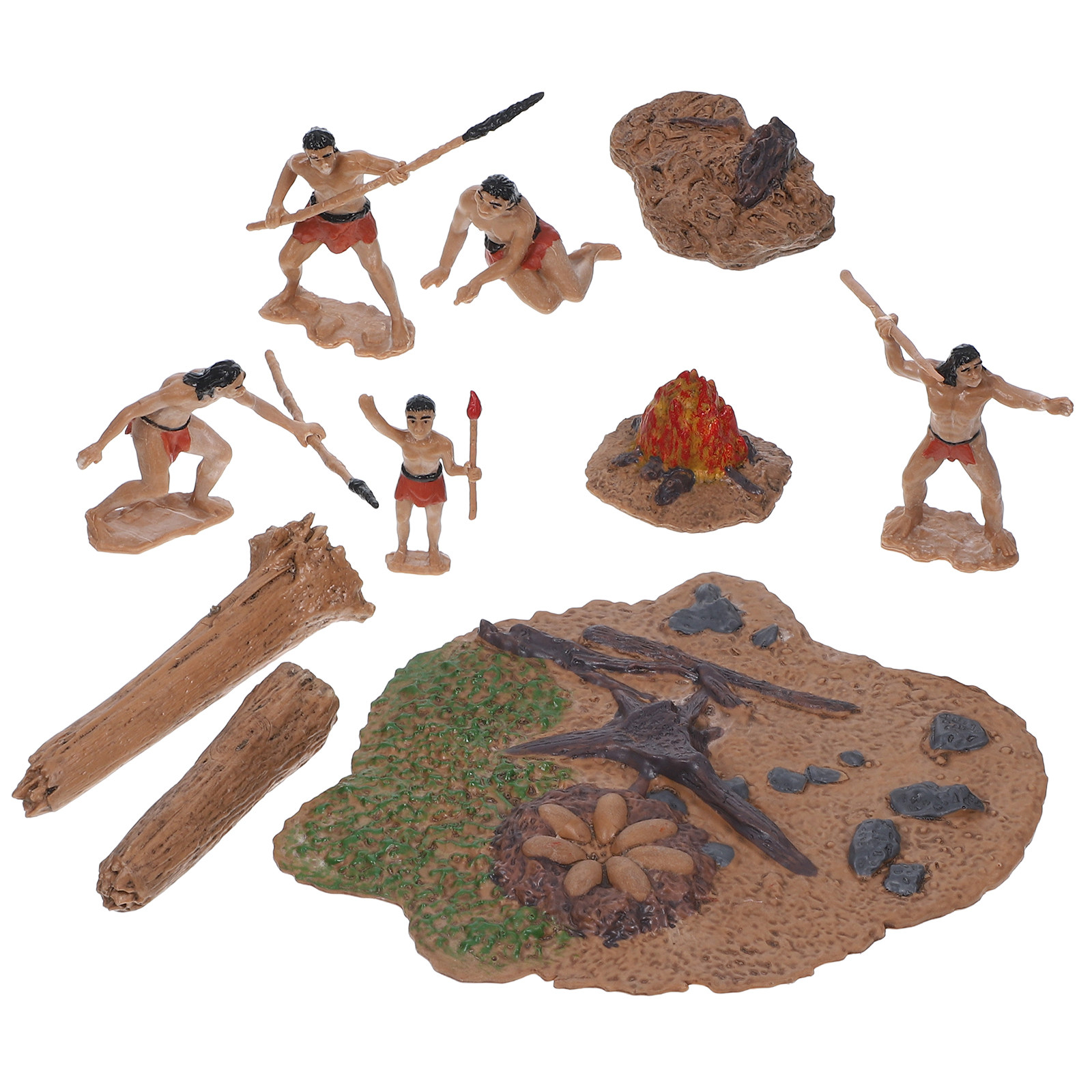 Bonsai Garden Ornaments - 1Set Miniatur Pria Primitif, Ornamen Kecil,