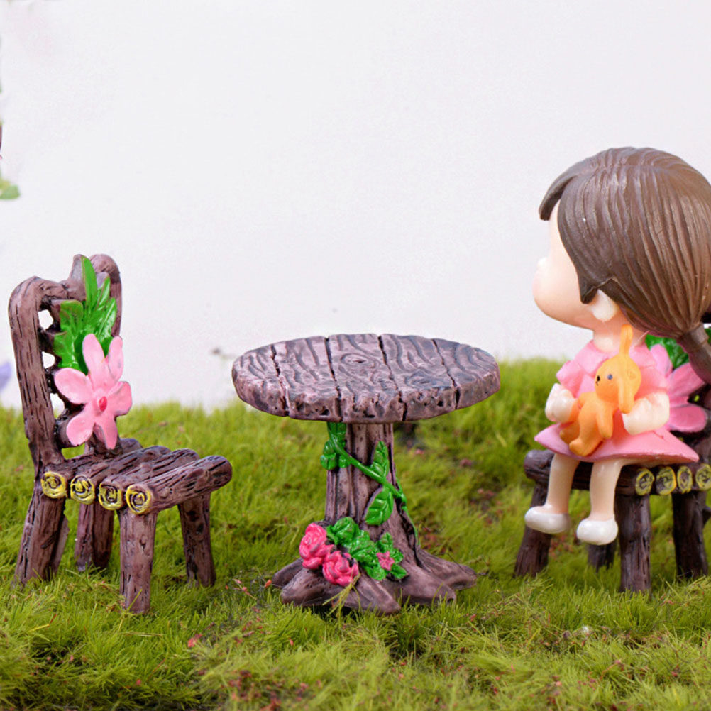 Bonsai Garden For Home - 5 Set Meja dan Kursi Miniatur