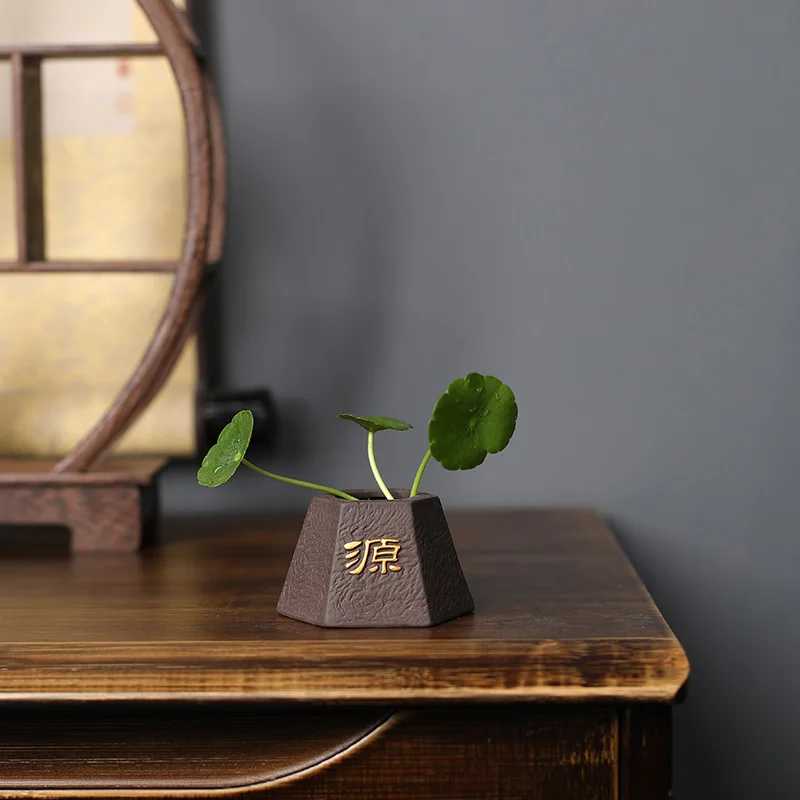 Kreatif Ungu Tanah Liat Teh He - Bonsai Garden Ornaments ulasan dan harga