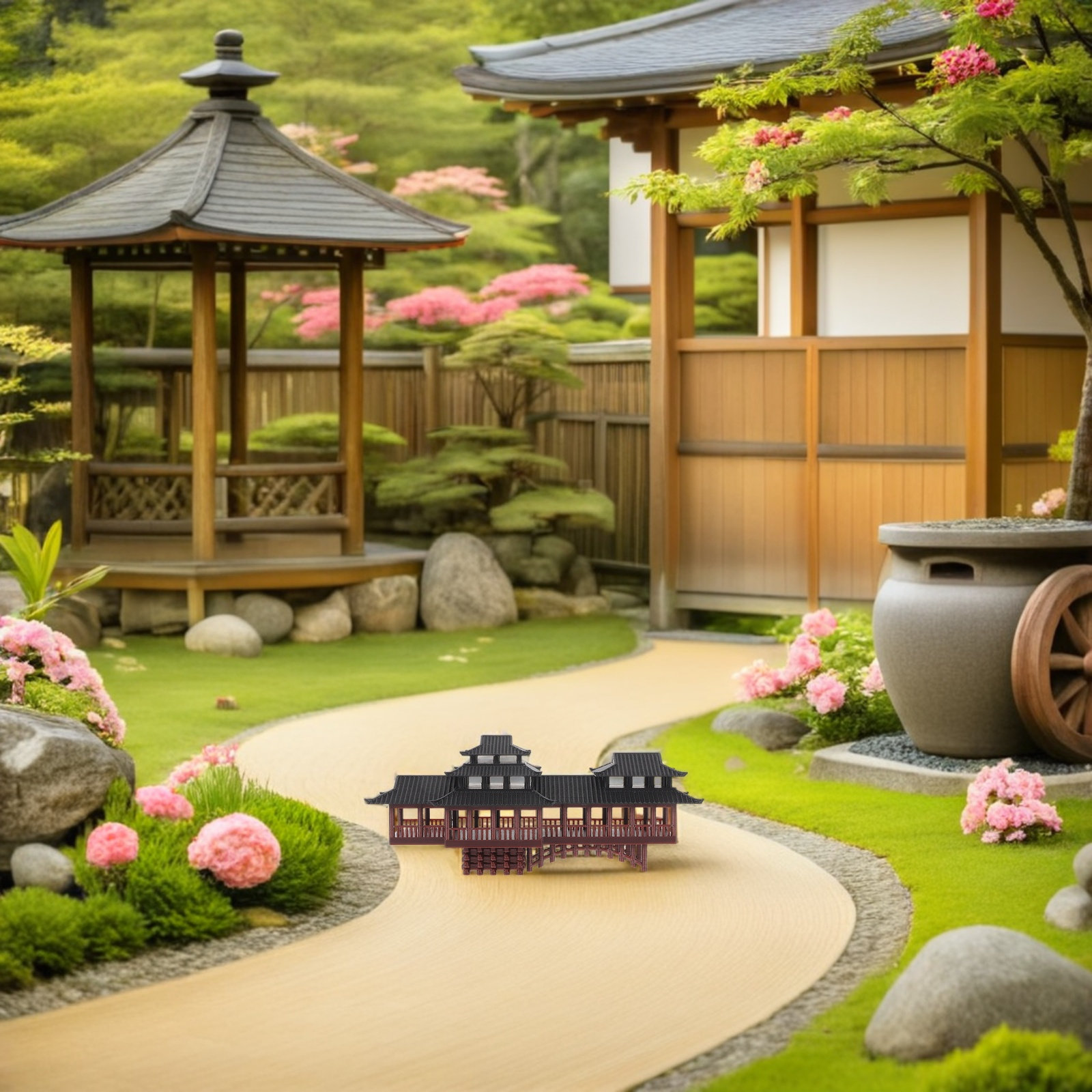 Dekorasi Akuarium Jembatan Bon - Bonsai Garden Ornaments ulasan dan harga