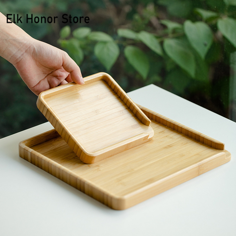 Nampan makanan bambu Cina, wad - Bonsai Garden For Home ulasan dan harga