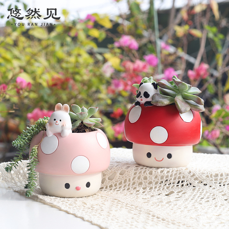 Pot Bunga Sukulen Jamur Lucu B - Bonsai Garden Youtube ulasan dan harga