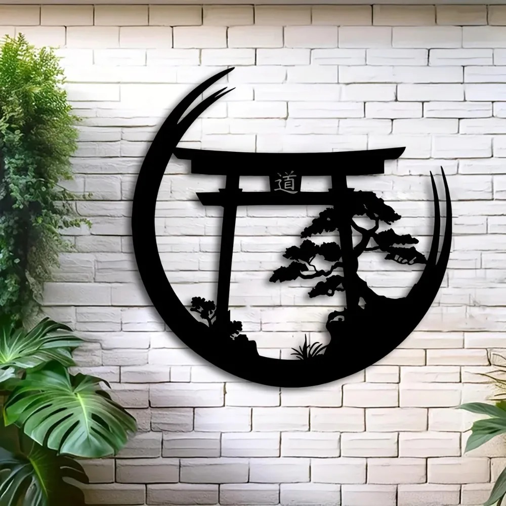 Seni Dinding Logam Gerbang Tor - Bonsai Garden For Home ulasan dan harga