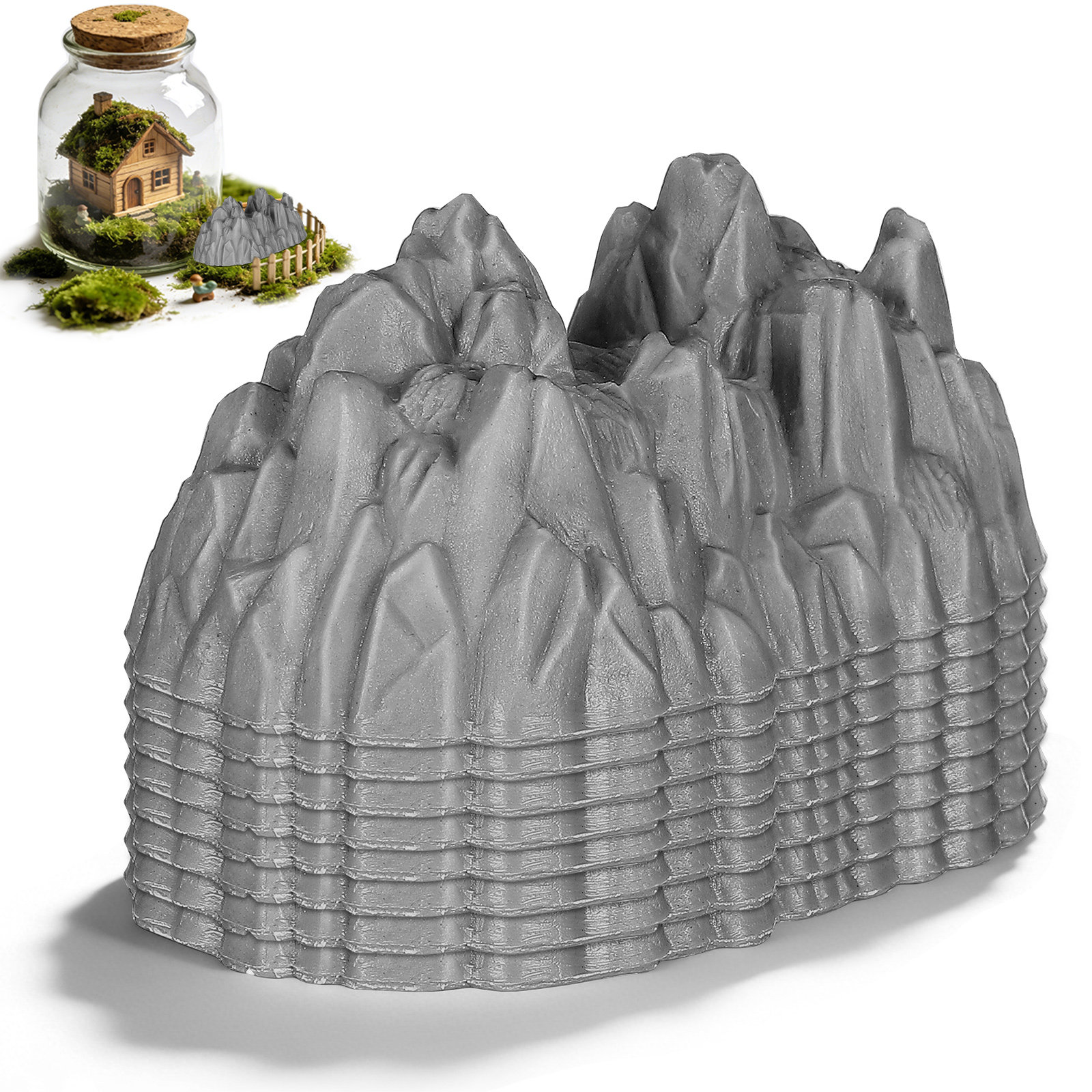 20 Buah Batu Plastik Mini untu - Bonsai Garden Ornaments ulasan dan harga