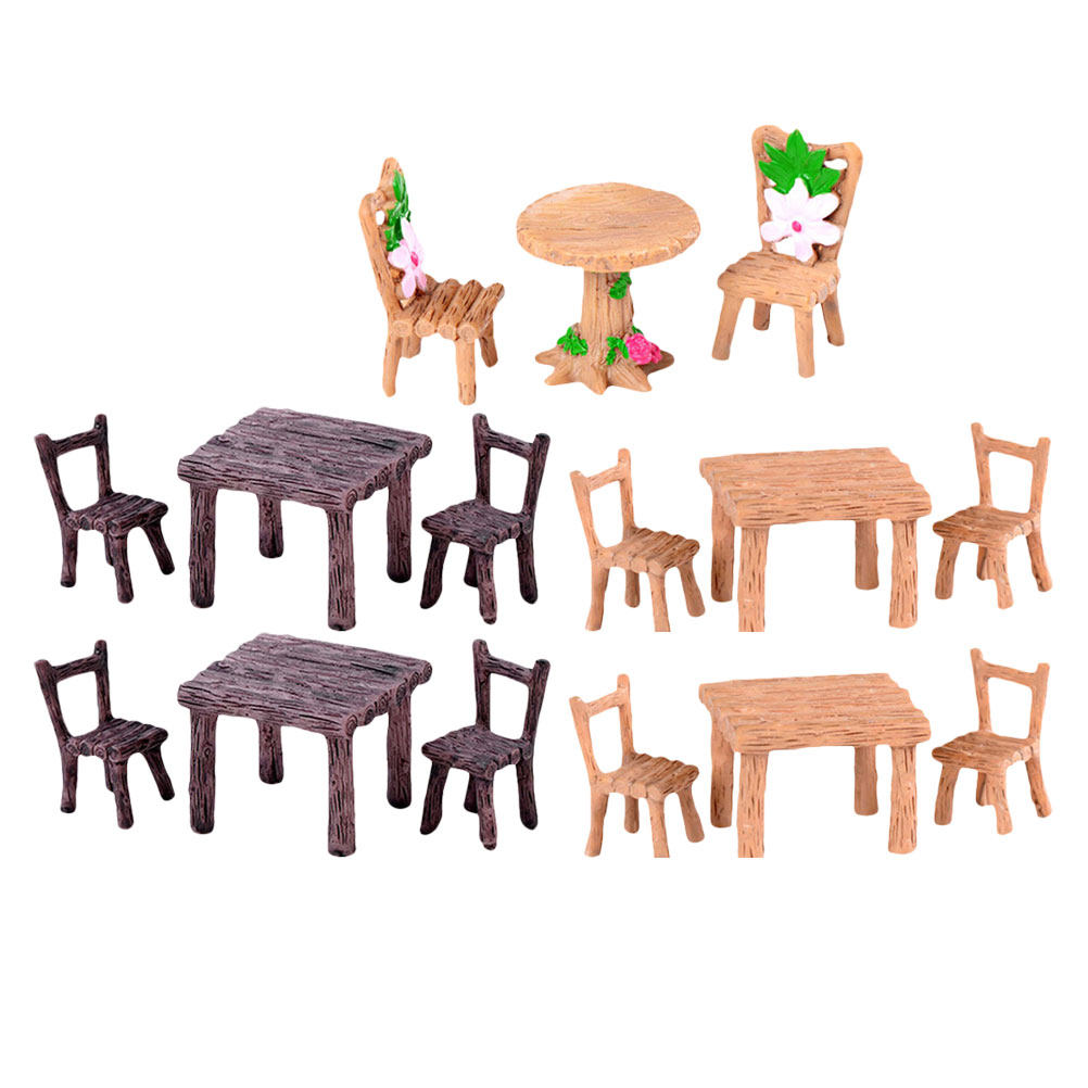5 Set Meja dan Kursi Miniatur  - Bonsai Garden For Home ulasan dan harga