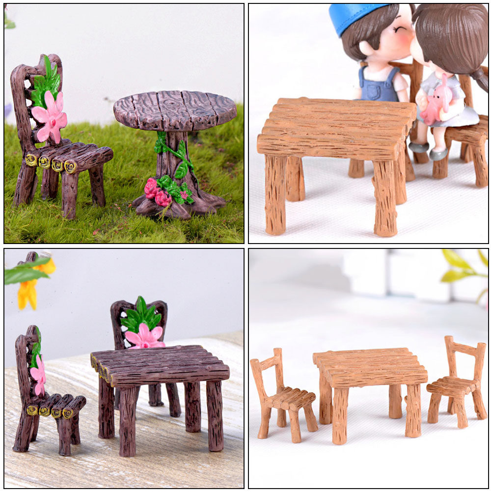 5 Set Meja dan Kursi Miniatur  - Bonsai Garden For Home ulasan dan harga